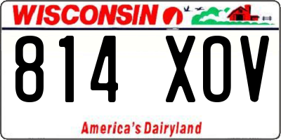 WI license plate 814XOV
