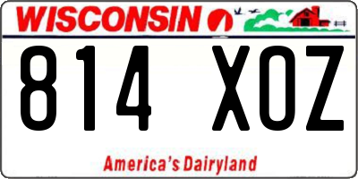 WI license plate 814XOZ