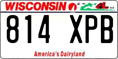 WI license plate 814XPB