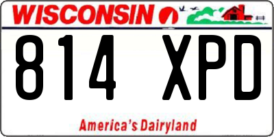 WI license plate 814XPD