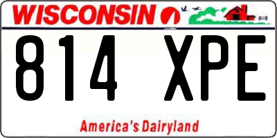 WI license plate 814XPE