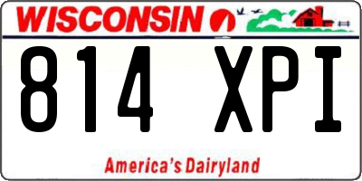 WI license plate 814XPI