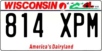 WI license plate 814XPM