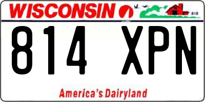 WI license plate 814XPN