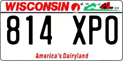 WI license plate 814XPO