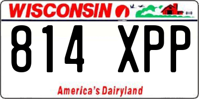 WI license plate 814XPP