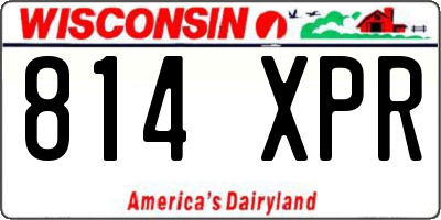 WI license plate 814XPR