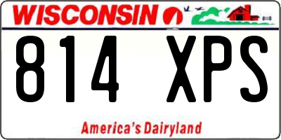 WI license plate 814XPS