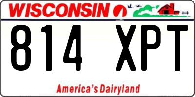 WI license plate 814XPT