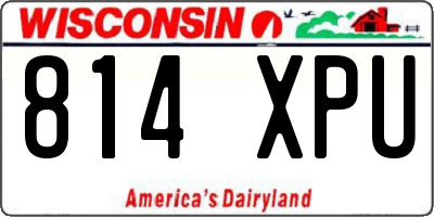 WI license plate 814XPU
