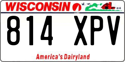 WI license plate 814XPV