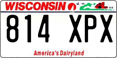 WI license plate 814XPX