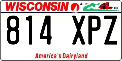 WI license plate 814XPZ