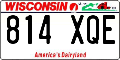 WI license plate 814XQE