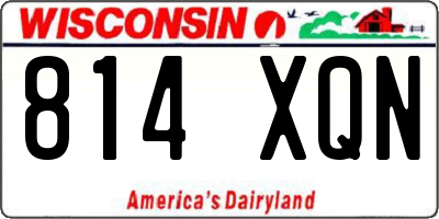 WI license plate 814XQN
