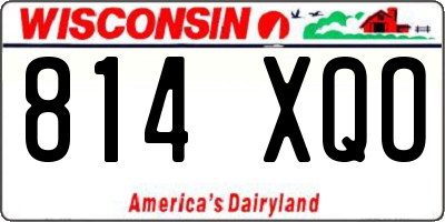 WI license plate 814XQO