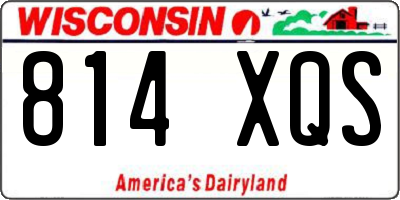 WI license plate 814XQS