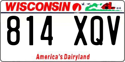 WI license plate 814XQV