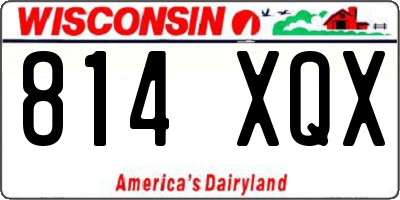 WI license plate 814XQX