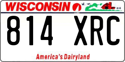 WI license plate 814XRC