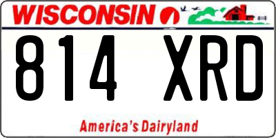 WI license plate 814XRD