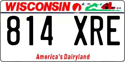 WI license plate 814XRE
