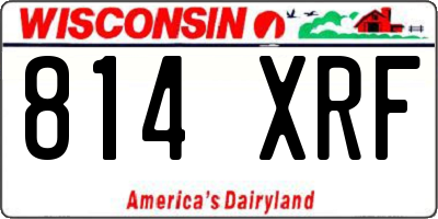 WI license plate 814XRF