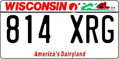 WI license plate 814XRG