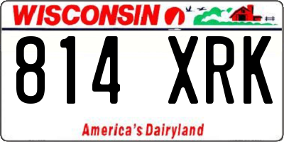 WI license plate 814XRK