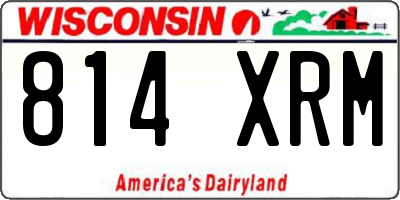 WI license plate 814XRM