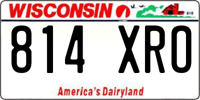 WI license plate 814XRO