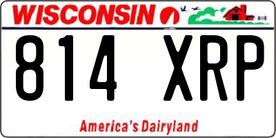 WI license plate 814XRP