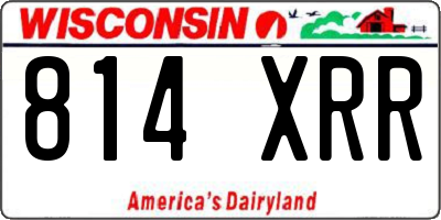 WI license plate 814XRR