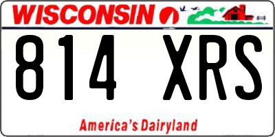 WI license plate 814XRS