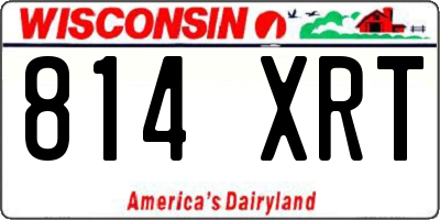 WI license plate 814XRT