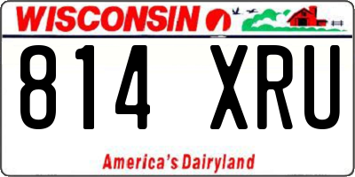 WI license plate 814XRU