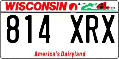 WI license plate 814XRX