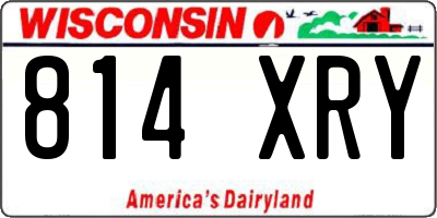 WI license plate 814XRY