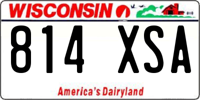 WI license plate 814XSA