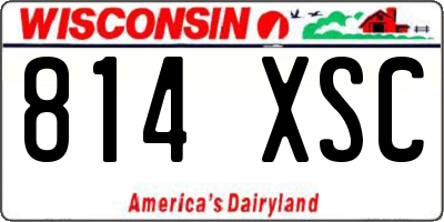 WI license plate 814XSC