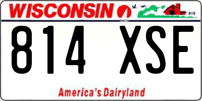 WI license plate 814XSE