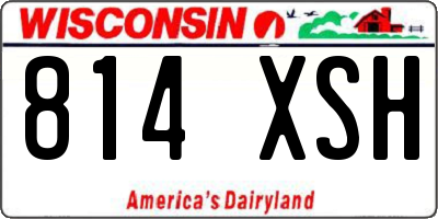 WI license plate 814XSH