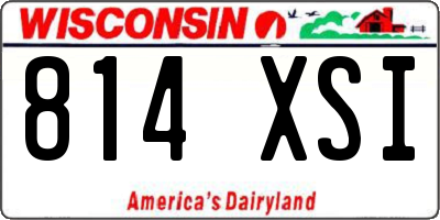 WI license plate 814XSI