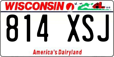 WI license plate 814XSJ
