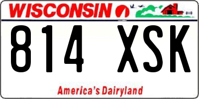 WI license plate 814XSK