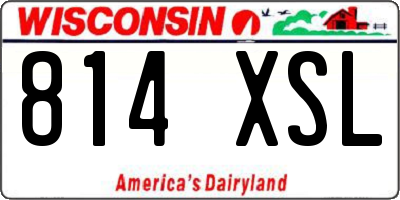 WI license plate 814XSL