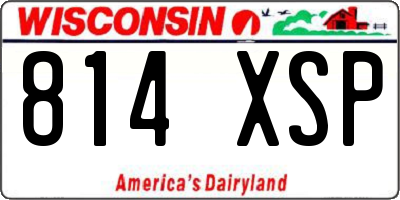 WI license plate 814XSP