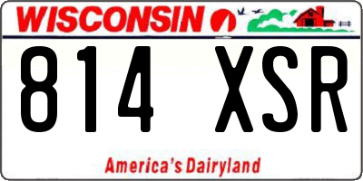 WI license plate 814XSR