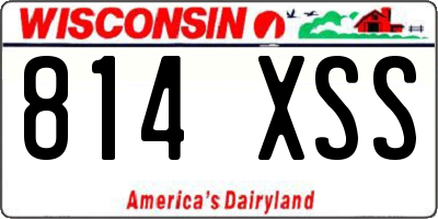 WI license plate 814XSS