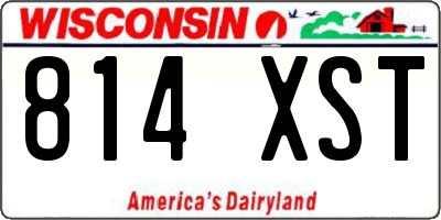 WI license plate 814XST